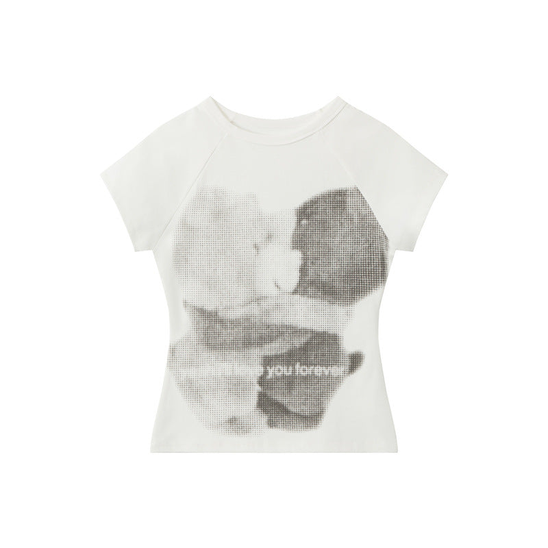 Short Sleeve T-Shirt for Women Round Neck Slim Fit