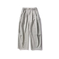 Loose Straight Fit Sweatpants with Drop Crotch Design