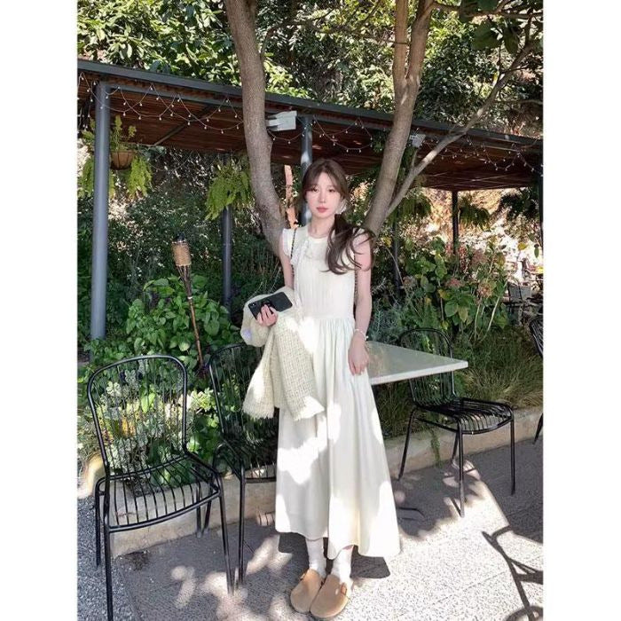 Vertical Stripe Lace Patchwork Flutter Sleeve Dress