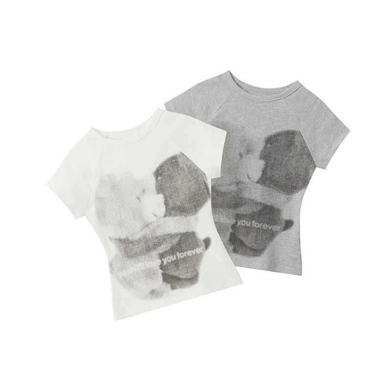 Short Sleeve T-Shirt for Women Round Neck Slim Fit