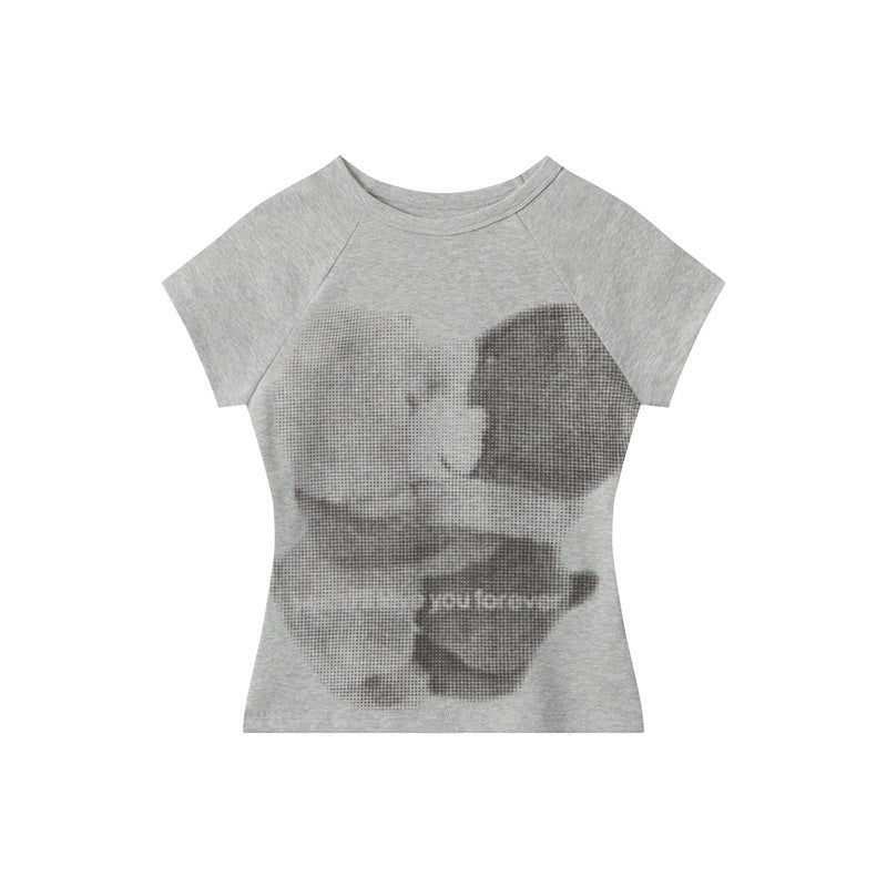 Short Sleeve T-Shirt for Women Round Neck Slim Fit